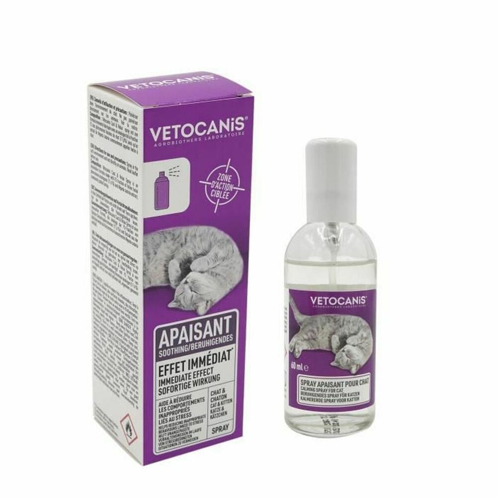 Spray med snabbt lugnande effekt Vetocanis 60 ml Avkopplande Katt