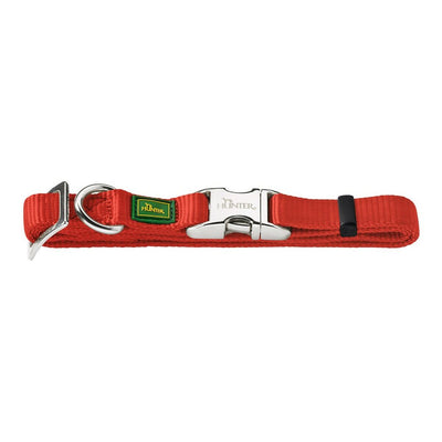 Hundhalsband Hunter Basic Alu-Strong Röd Storlek L (45-65 cm)