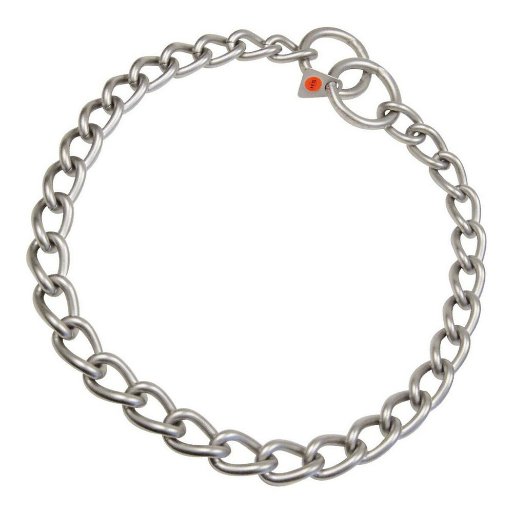 Hundhalsband HS Sprenger Silver Matt 4 mm Länkar Tvinnade (60 cm)