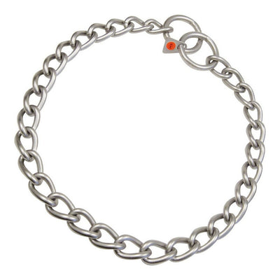 Hundhalsband HS Sprenger Silver Matt 4 mm Länkar Tvinnade (60 cm)
