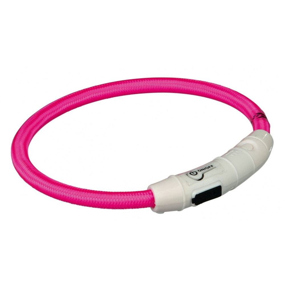 LED-halsband för husdjur Trixie Rosa M/L