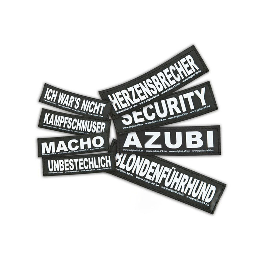 Etiketter för sele Julius K9 GIFTZWERG S Vit Svart