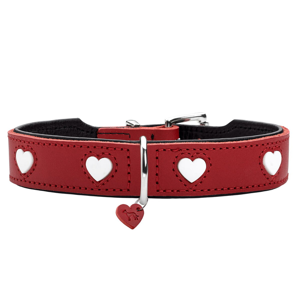 Hundhalsband Hunter Love XS/S 30-34 cm Rojo/Blanco